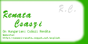 renata csaszi business card