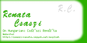 renata csaszi business card